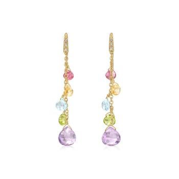 Marco Bicego 「Paradise」18K黃色黃金紫晶耳環