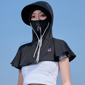 台灣熱賣王子璐璐夏季防曬涼感披肩帽遮陽防紫外綫騎行透氣小披肩透氣防曬-L0815 JFOP