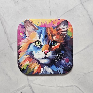 長毛貓-吸水陶瓷杯墊