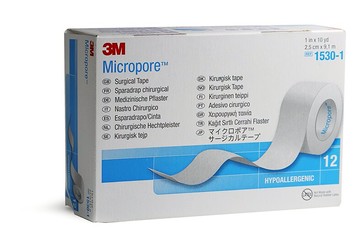 【醫康生活家】3M 通氣膠帶(白色) 1吋無台 (12入/盒)