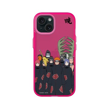 iPhone 15 Clear 粉漾桃 - 火影忍者 Naruto - 曉之戰隊