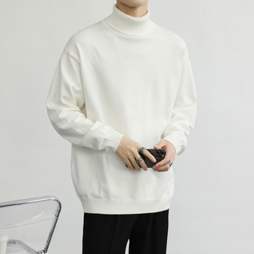 彈力高領毛衣 / 韓款1:1打版訂製 / 高級面料使用 / 微寬鬆 / 8色 / M到4XL【QTJBY835】