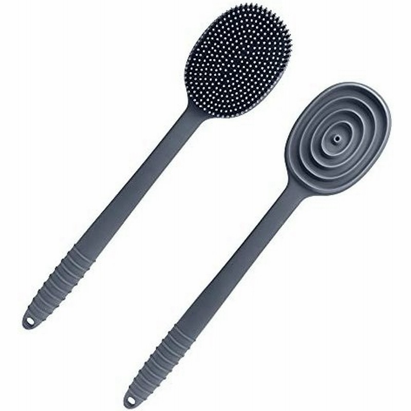 スポンジ シャワーブラシ ボディ 背中 体 洗う ボディ用 入浴用たわし シリコンボディブラシ ボディブラシ ロング シリコンブラシ 1個 グレー 通販 Lineポイント最大0 5 Get Lineショッピング