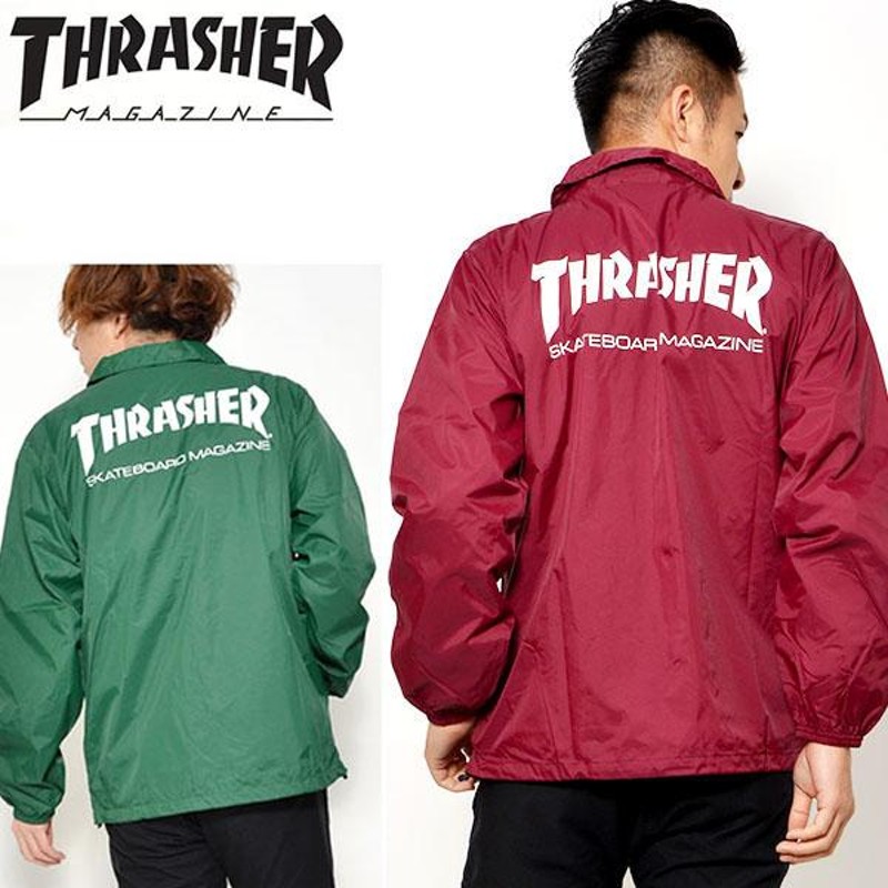 40%off コーチジャケット THRASHER スラッシャー メンズ ロゴ ナイロン