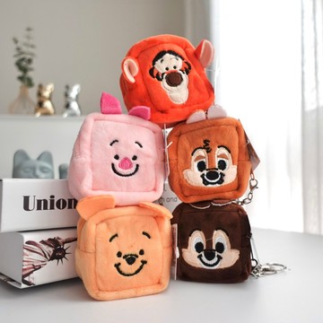 【KT USA】韓國DAISO POOH維尼 跳跳虎 小豬 奇奇蒂蒂 拉鍊零錢包 小物收納包 零錢包