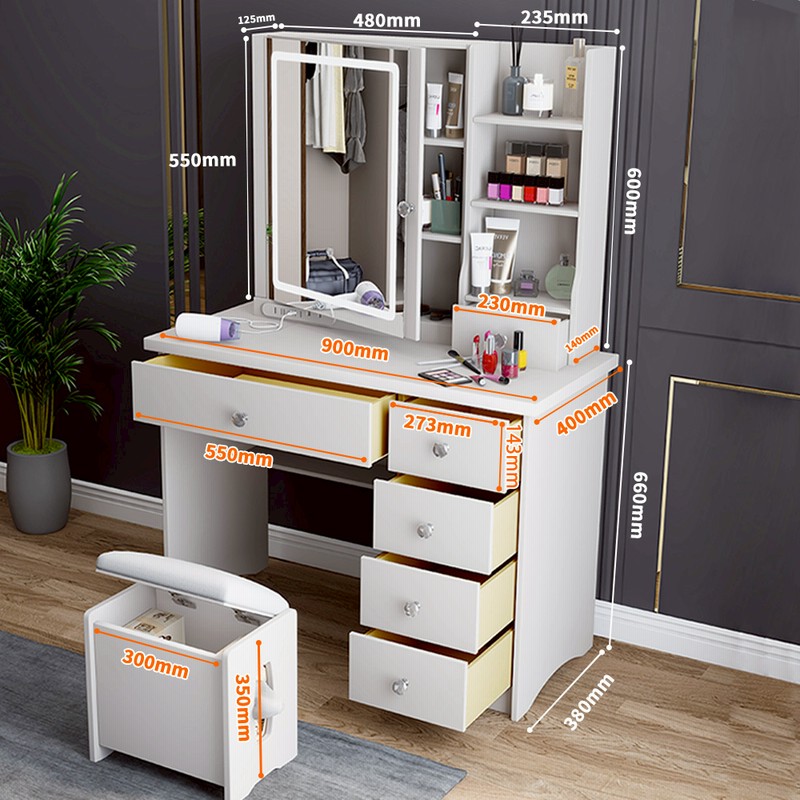 イタリア式高級ドレッサー ベージュ 4点セット 【公式通販】