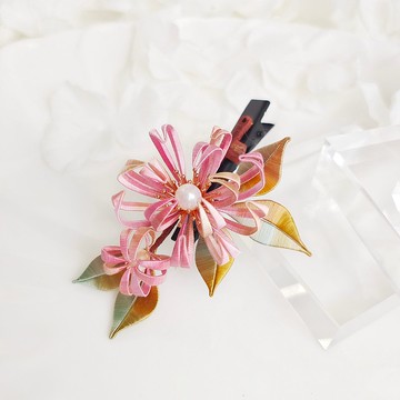 漸變菊花髮夾 珍珠髮夾 小菊花髮夾 小清新髮夾   胸針 纏花 春仔