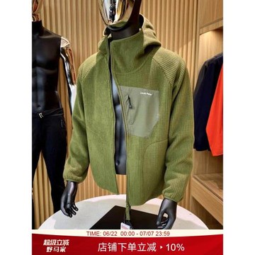 都市高端戶外！方格暖絨！冬季新品男士斜拉鏈加絨保暖開衫外套潮