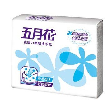 五月花高吸力柔韌擦手紙(100抽x20包)