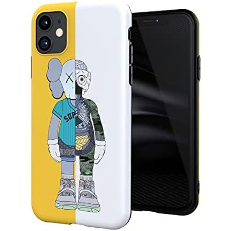 Attract iphone 11ケース kaws スマホケース case (iphone 11, きいろ