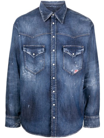 Dsquared2 `D2 Leaf` Denim Shirt