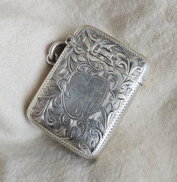 英國伯明罕純銀古董火柴盒