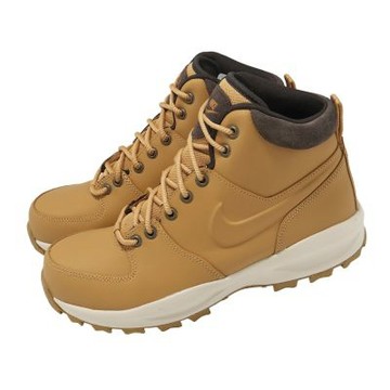 Nike 靴子 Manoa Leather 男鞋 卡其 皮革 高筒 膠底 保暖 休閒鞋 HF7095-700