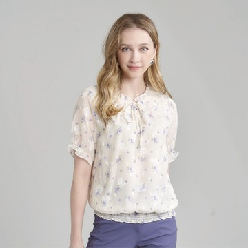 CLL巧玲瓏 星辰花語雪紡上衣 7343122