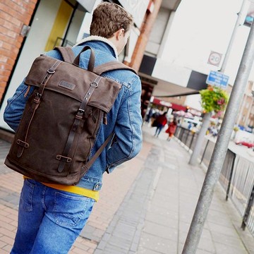 Troop London｜復古休閒款防水帆布背包TRP0425