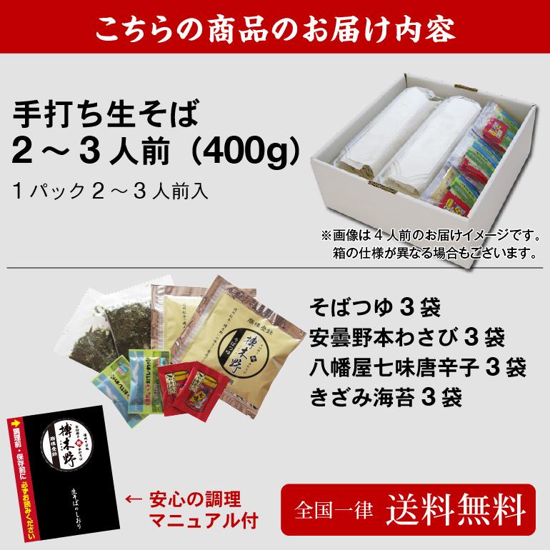 お歳暮・年越しそば ギフト 送料無料 信州・安曇野 手打生そば2〜3人前＋つゆ・薬味付