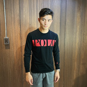 美國百分百【全新真品】Ralph Lauren 長薄T 長袖T恤 RL 小馬 黑色 素色 polo Logo CA67