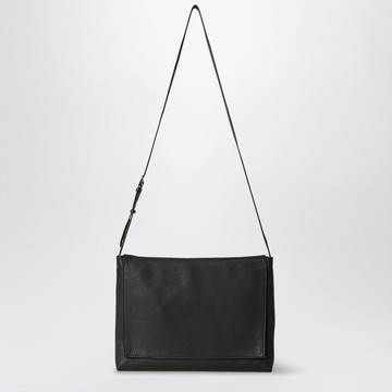 Black leather messenger bag Nan