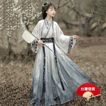 預購 ✨千年之戀✨ 魏晉漢服 漢服女 改良式漢服 古風服飾 閨蜜裝 中國風服裝 漢元素 交領 一片式 古代服裝CL119
