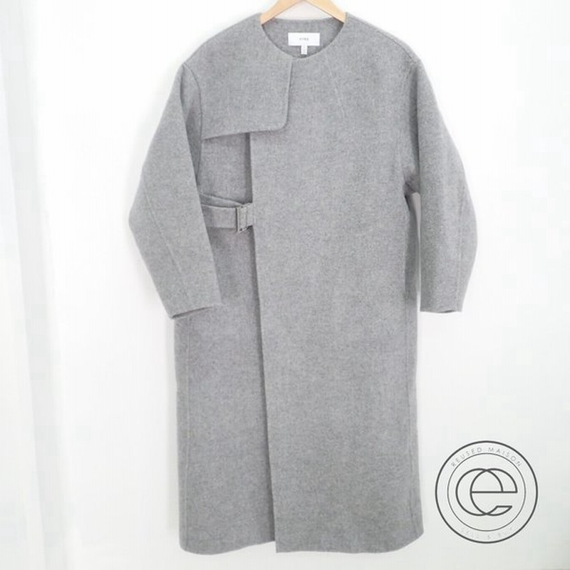 美品 Hykeハイク Double Face Coat ウール ダブルフェイスコート1 グレー レディース 通販 Lineポイント最大0 5 Get Lineショッピング