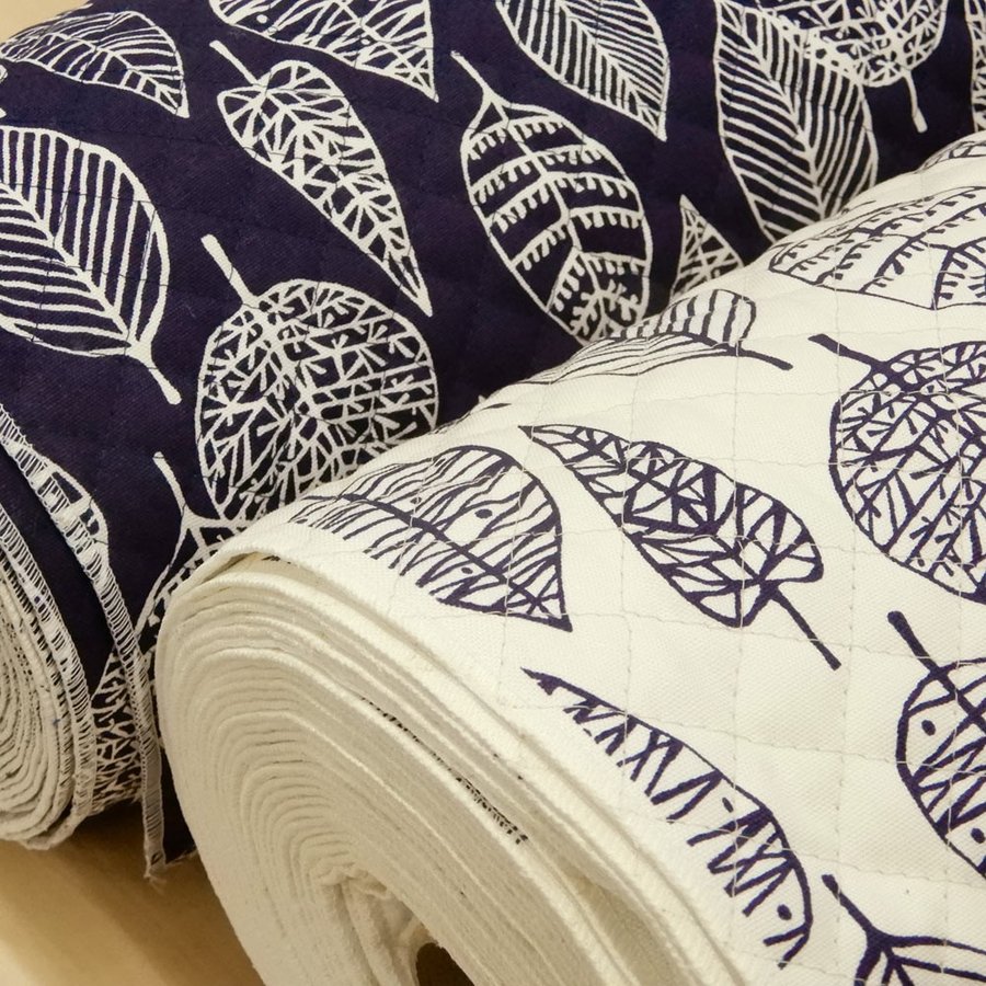 北欧風 キルティング生地 おしゃれ キルト 葉っぱ リーフ柄 北欧柄 子供 女の子 男の子 布 白 紺 系 生地屋 108cm幅 商用利用可能 メール便50cmまで可 通販 Lineポイント最大0 5 Get Lineショッピング