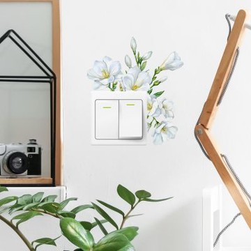 【MR.ZAKKA】創意萬用裝飾貼紙-植物主題 小清新白色花朵 居家節慶布置 DIY可移式壁貼 無痕壁貼 牆貼