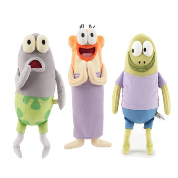 Spongebob Squarepants 33.5-37.5cm路人魚 幸福時刻/啊?我嗎?/壞點子誕生