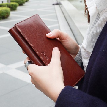 【真皮長夾】女用長夾 / 多卡層大容量拉鍊女長夾 / 長夾錢包