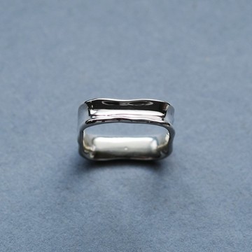 Mellow 方形戒指 925 銀 男女皆宜