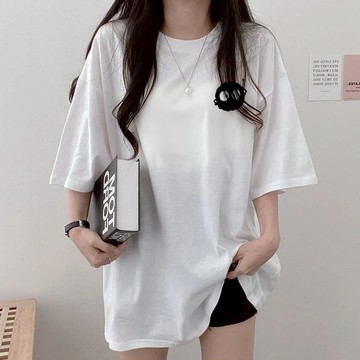 照片拍不出ta的美~ 短袖 短袖上衣 日系上衣 oversize t恤 短袖T恤 韓國短袖 正肩 t恤 純棉 t恤 蓋屁