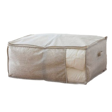 【UDiLiFE】生活大師 淳壓箱堡收納箱(中) 萬用收納盒 附彈性束帶 透明視窗 換季收納 棉被收納 棉被袋 收納袋