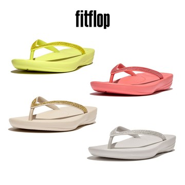 【FitFlop】IQUSHION 水鑽輕量夾腳涼鞋-女(多色)