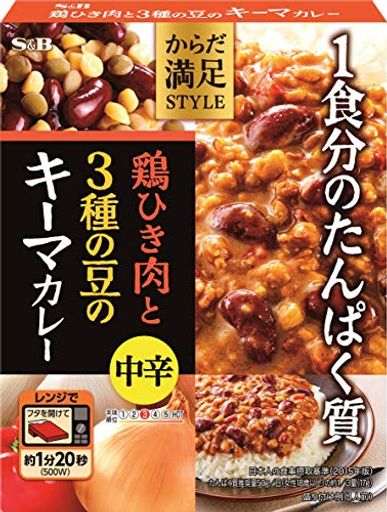 エスビー食品 からだ満足STYLE 鶏ひき肉と3種の豆のキーマカレー中辛 180G 6箱