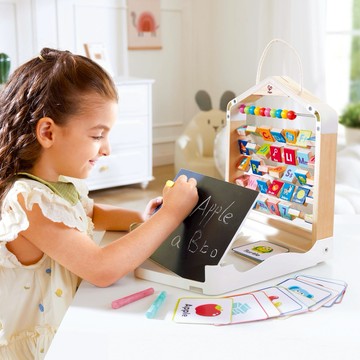🚚快速出貨【德國Hape】 字母數字啟蒙架｜生日禮物、週歲禮、木製玩具