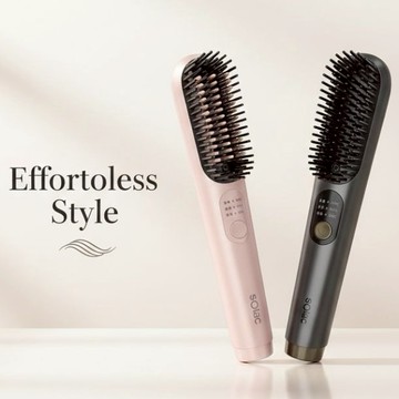 無線輕巧【SOLAC】負離子無線直髮梳 (SGT-218) 摩羯座生日/生日禮物/送女友/送閨蜜/女生禮物/交換禮物/質感禮/美髮神器/沙龍級/高顏值/約會必備