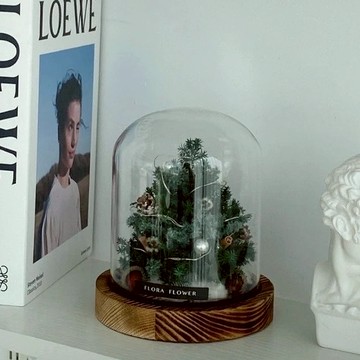 聖誕禮物首選【Flora Flower】雪松聖誕樹夜燈 乾燥花 永生花 交互禮物 生日 聖誕