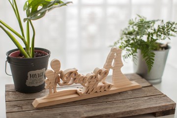 雙層客製化原木訂製手工名牌掛飾