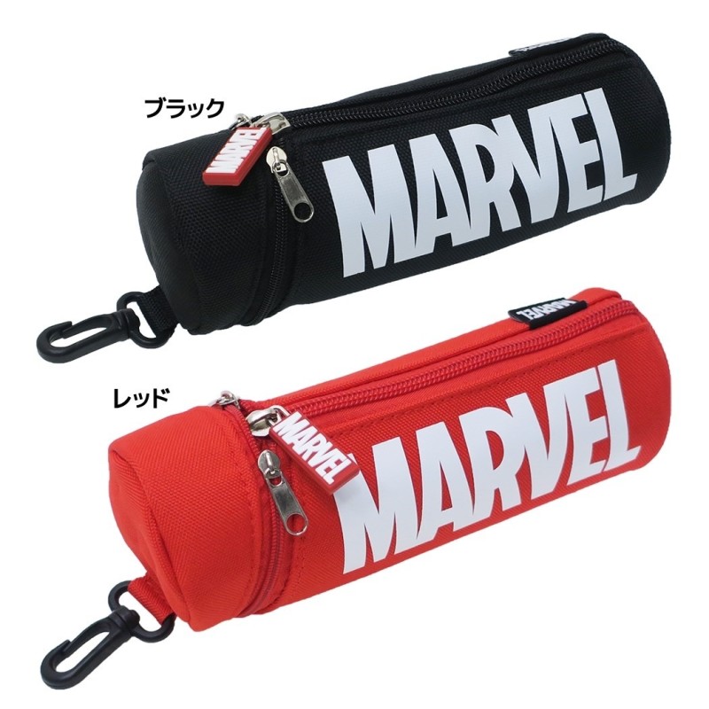 MARVEL ペンポーチ 円筒ペンケース ロゴ マーベル サンスター文具 新