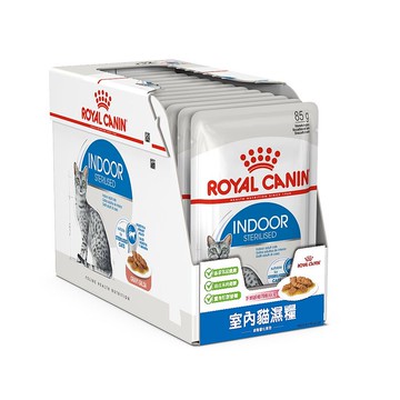 【Royal Canin 法國皇家】室內貓濕糧IN27W 85GX12包/盒(主食餐包 貓濕糧 貓罐)【