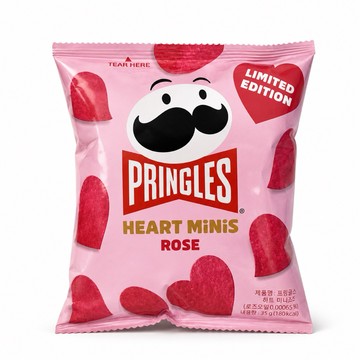 品客 Pringles Heart Minis Rose 玫瑰心型洋芋片35g｜限量版 迷你包 隨身零食 韓國包裝
