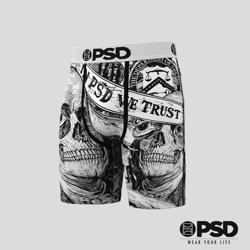 【PSD Underwear 官方旗艦店】MONEY- 平口四角褲 -邪惡錢錢-白色