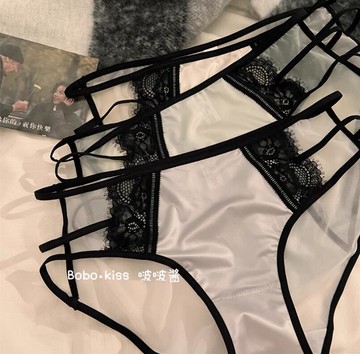 性感純欲風緞面蕾絲內褲女生純棉全棉襠2024新款夏季薄款鏤空三角【步行者戶外生活館】
