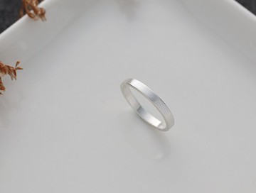 ni.kou 純銀 平面砂紋 單戒 男戒 女戒 尾戒