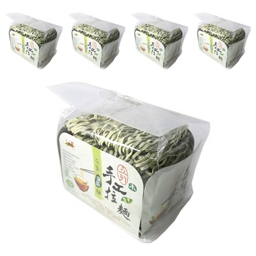 自然緣素 五行手工拉麵 純素 元氣菠菜麵  720g  5包