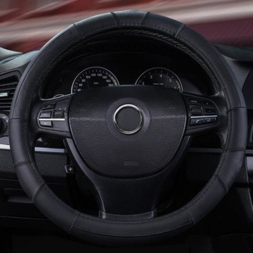 跨境亞馬遜熱銷全皮方向盤套汽車把套車載方向盤套四季通用車把套