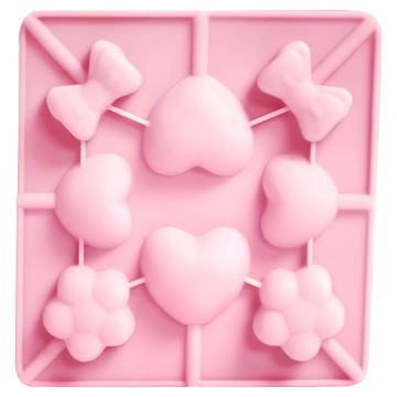 TRIARROW 三箭牌 8連造型棒棒糖模 食品級耐熱矽膠 耐熱溫度:-40°C ~ + 220°C  15 x 15cm  1個