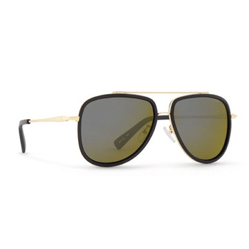 【INVU】瑞士時尚潮流飛行員偏光太陽眼鏡(金邊黑框)Z1901A-亞洲限定款