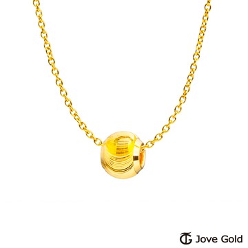 【JoveGold漾金飾】 棉花糖硬金墜子小珠款 送項鍊
