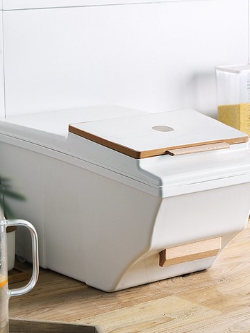 密封米桶防蟲防潮廚房儲物塑料家用面粉收納米箱15kg帶蓋