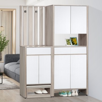 MUNA家居  蒂芙尼4.6尺屏風鞋櫃/四門+屏風櫃 140X40X200cm